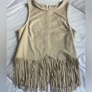 Fringe Suede Tank by Willow & Roots
